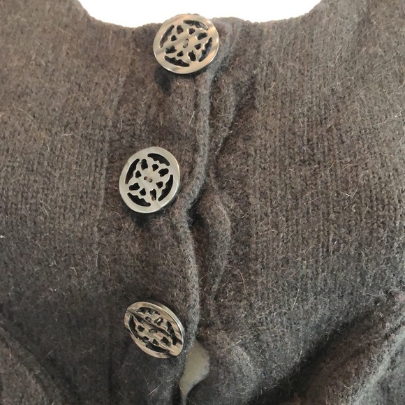 Sarah Spencer Lambs Wool Blend Black Cardigan Small - Picture 2 of 12